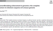 A groundbreaking achievement in genomics: the complete telomere-to-telomere sequence of a mouse genome